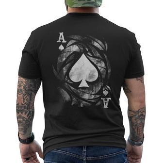 Card Ace Spades Play Playing Men's T-shirt Back Print - Monsterry UK