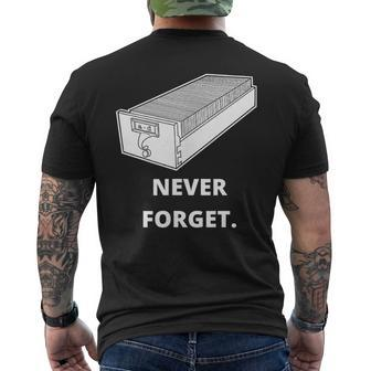 Card Catalog Never Forget Library Librarian Men's T-shirt Back Print - Monsterry