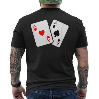 Card Game Spades And Heart As Cards For Skat And Poker T-Shirt mit Rückendruck - Seseable