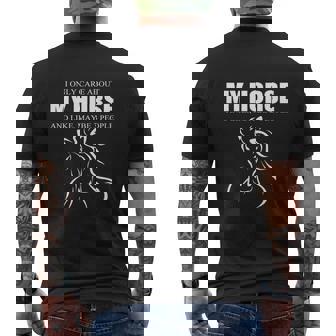 I Only Care About My Horse And Like Maybe 3 People Mens Back Print T-shirt - Thegiftio
