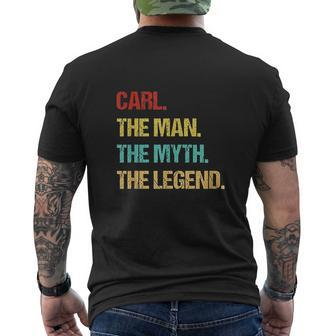 Carl Name Mens Back Print T-shirt - Thegiftio UK