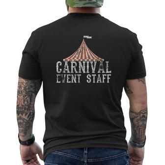 Carnival Event Staff Circus Tent Distressed Mens Back Print T-shirt - Thegiftio UK