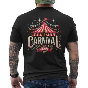 Carnival Staff Circus Matching Men's T-shirt Back Print | Mazezy