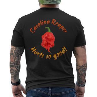 Carolina Reaper Hurts So Good Chili Pepper Men's T-shirt Back Print - Monsterry UK