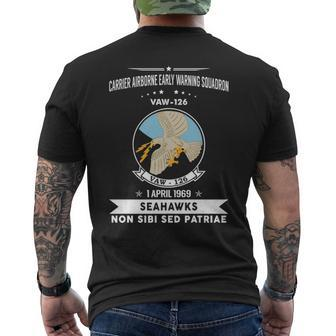 Carrier Airborne Early Warning Squadron 126 Vaw 126 Caraewron Men's T-shirt Back Print | Mazezy