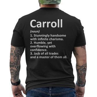 Carroll Definition Personalized Name Birthday Men's T-shirt Back Print - Monsterry