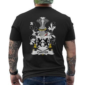 Carter Coat Of Arms Family Crest Mens Back Print T-shirt - Thegiftio UK