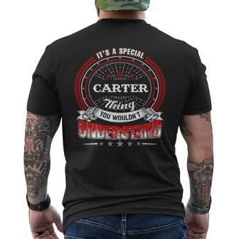 Carter Shirt Family Crest Carter T Shirt Carter Clothing Carter Tshirt Carter Tshirt For The Carter Mens Back Print T-shirt - Thegiftio UK