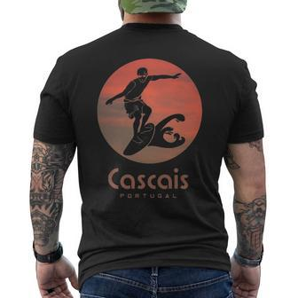 Cascais Portugal Windsurfing Surfing Surfers Men's T-shirt Back Print | Mazezy