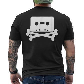 Cassette Pirate Jolly Roger Men's T-shirt Back Print - Monsterry CA