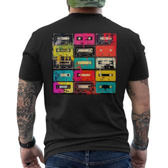Cassette Tapes Retro Collection Music Mixtape Vintage Men's T-shirt Back Print - Thegiftio UK