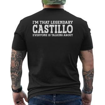 Castillo Surname Team Family Last Name Castillo Men's T-shirt Back Print - Seseable