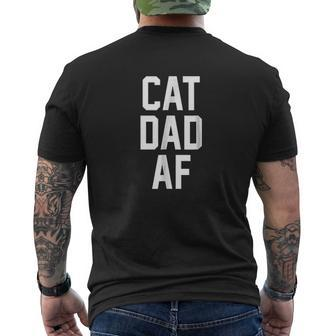 Cat Dad Af Mens Back Print T-shirt | Mazezy