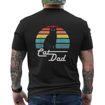 Cat Dad Mens Back Print T-shirt | Mazezy