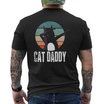 Cat Daddy Cat Lover For Father's Day Retro Mens Back Print T-shirt | Mazezy