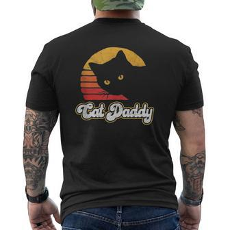 Cat Daddy Vintage Eighties Style Cat Retro Distressed Mens Back Print T-shirt | Mazezy AU