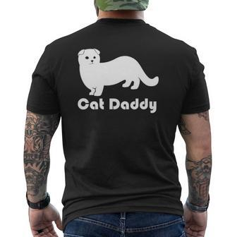 Cat Daddy Munchkin Scottish Fold Mens Back Print T-shirt | Mazezy