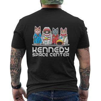 Cat Kennedy Space Center Mens Back Print T-shirt - Thegiftio UK
