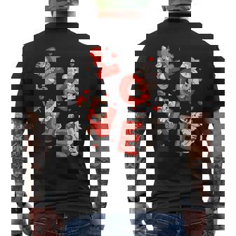 Cat Kitten Love Valentines Day Couples Cute Cat Lover Heart Men's T-shirt Back Print - Thegiftio