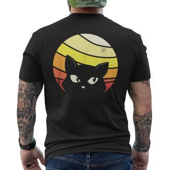Cat Kitten Retro Vintage Men's T-shirt Back Print - Monsterry
