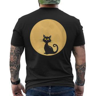 The Cat And The Moon For You Men's T-shirt Back Print - Monsterry CA