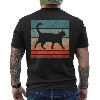 Cat Retro Style Vintage Men's T-shirt Back Print - Monsterry DE