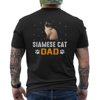 Cat Siamese Cat Dad Siamese Cat Mens Back Print T-shirt | Mazezy