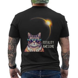 Cat Totality Awesome Solar Eclipse 2024 40824 Accessories Men's T-shirt Back Print - Monsterry
