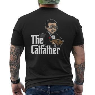 The Catfather Cat Dad Father Of Cats Mens Back Print T-shirt | Mazezy