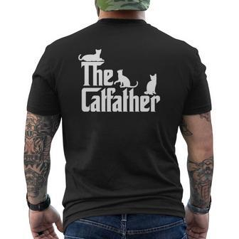 The Catfather Cat Dad Cat Lover For Men Mens Back Print T-shirt | Mazezy
