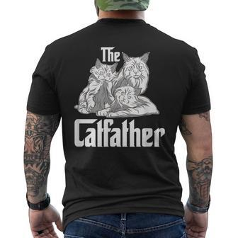 The Catfather Mafia Cat Graphic Men's T-shirt Back Print - Thegiftio UK