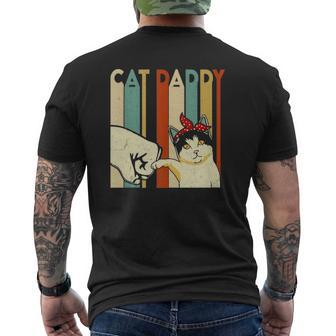Cats 365 Cat Daddy Men Retro Cats Mens Back Print T-shirt | Mazezy