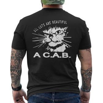 All Cats Are Beautiful A C A B Cats Love T-Shirt mit Rückendruck - Geschenkecke