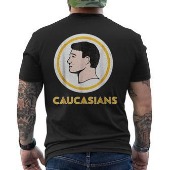 Caucasians Vintage Caucasians Pride Men's T-shirt Back Print - Seseable