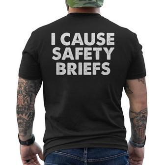 I Cause Safety Briefs Ems Fire Military Men's T-shirt Back Print - Monsterry DE
