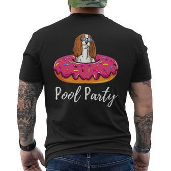 Cavalier King Charles Spaniel Ruby Pool Party Men's T-shirt Back Print | Mazezy