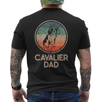 Cavallier Dog Vintage Cavalier Dad Mens Back Print T-shirt - Thegiftio UK