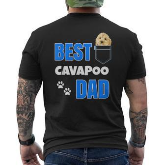 Cavapoo In Pocket Puppy Dog Cute Best Poodle Dad Mens Back Print T-shirt | Mazezy
