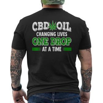 Cbd Oil Cannabinoid Hemp Heals Slogan Quote Fun Men's T-shirt Back Print - Monsterry UK