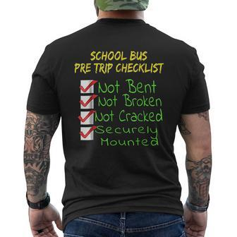 Cdl School Bus Driver Pretrip Trucking Mens Back Print T-shirt - Thegiftio UK