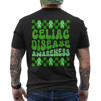 Celiac Disease Awareness Green Ribbon Gluten Men's T-shirt Back Print | Mazezy DE