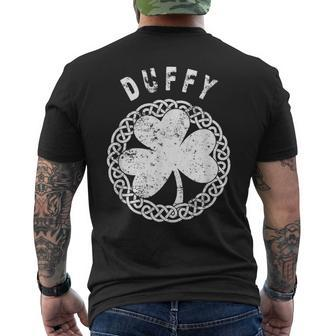 Celtic Theme Duffy Irish Family Name Men's T-shirt Back Print - Seseable