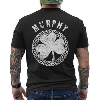 Celtic Theme Murphy Irish Family Name Men's T-shirt Back Print - Seseable