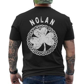 Celtic Theme Nolan Irish Family Name Men's T-shirt Back Print - Seseable