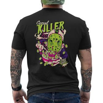 Cereal Killer Horror Movies True Crime And Cereal Lovers Men's T-shirt Back Print - Thegiftio UK