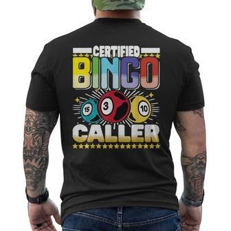 Certified Bingo Caller Bingo Player Gambling Bingo Men's T-shirt Back Print - Monsterry