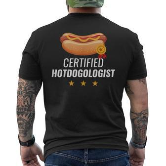Certified Hotdogologist Hot Dog Hotdog Men's T-shirt Back Print - Thegiftio UK