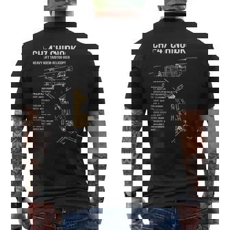 Ch-47 Chinook Helicopter Men's T-shirt Back Print - Thegiftio UK