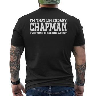 Chapman Surname Team Family Last Name Chapman Men's T-shirt Back Print - Seseable