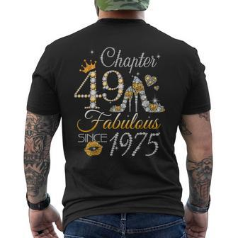 Chapter 49 Est 1975 49 Years Old 49Th Birthday Queen Men's T-shirt Back Print | Seseable CA